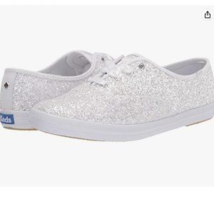 Kate Spade Silver Glitter Sneakers